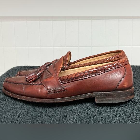 Allen Edmonds "Colfax” Chili Leather Tassel Kiltie Loafers SIZE 9.5 B MADE USA - Picture 6 of 9
